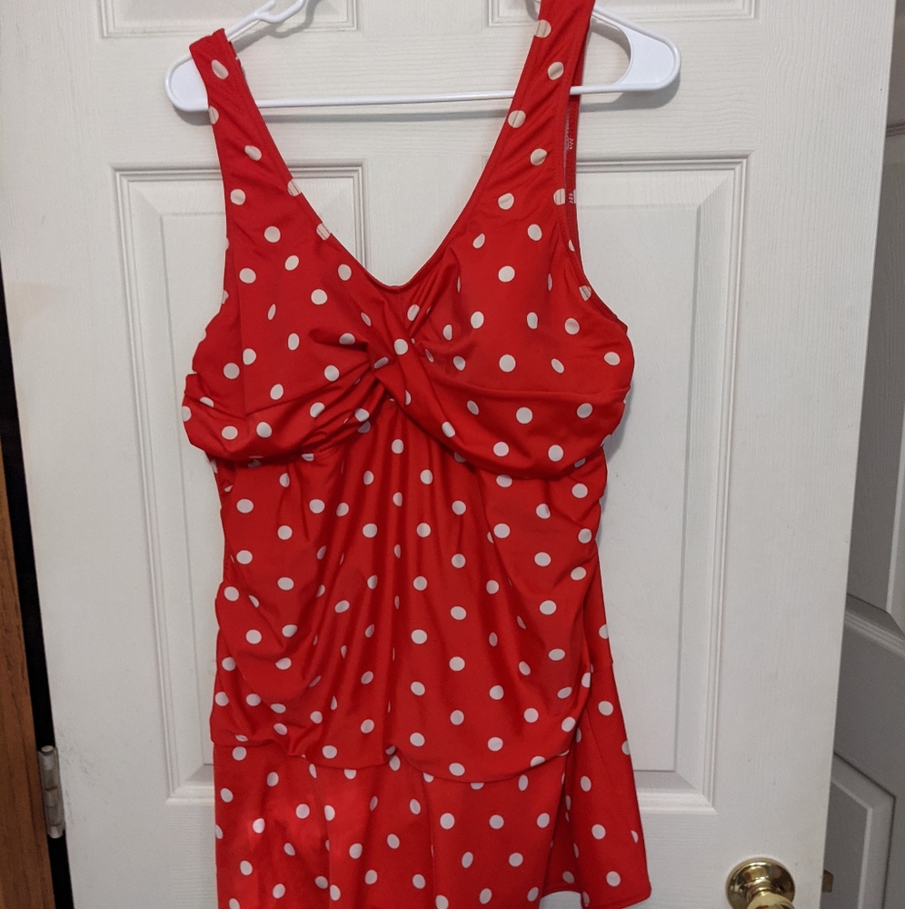 Vintage look swimsuit/dress plus